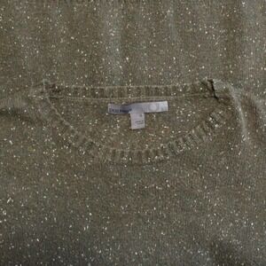 Old Navy $58 XL Olive Green Speckled Cotton Cashmere Crew Neck Pullover Sweater